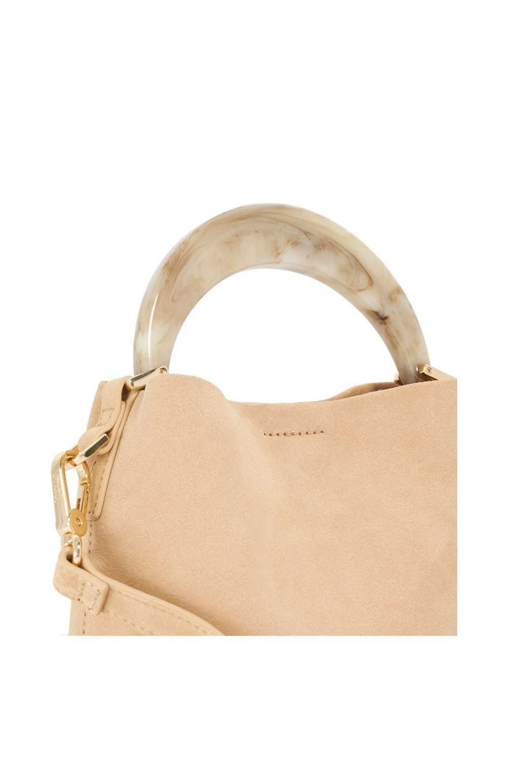 Dune London Dune London Women's 'Dharla' Suede Shoulder Bag in Natural - 4