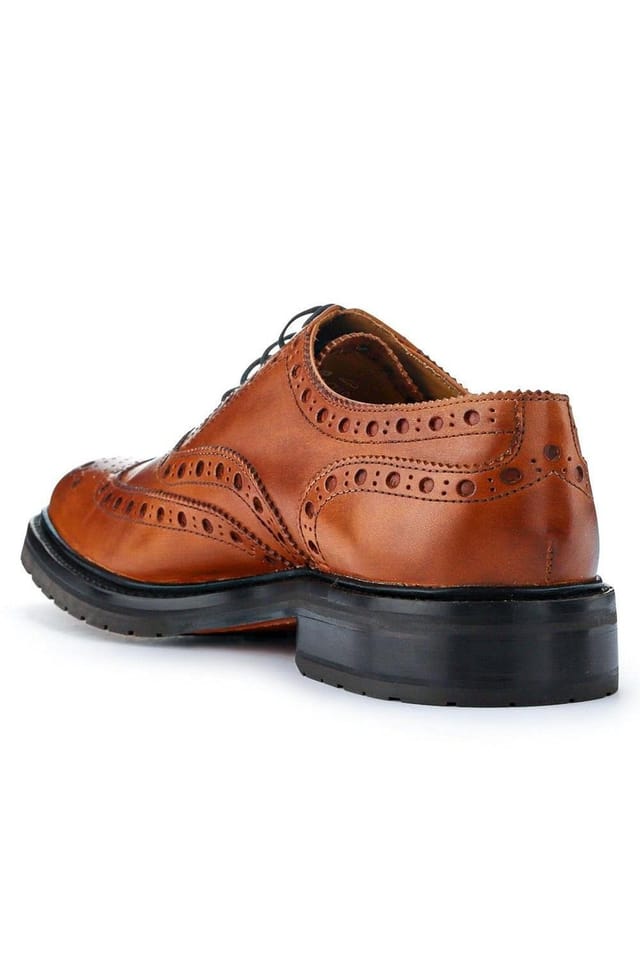 Jones Bootmaker Jones Bootmaker Bertie Oxford Men's Brogues in Tan - 3
