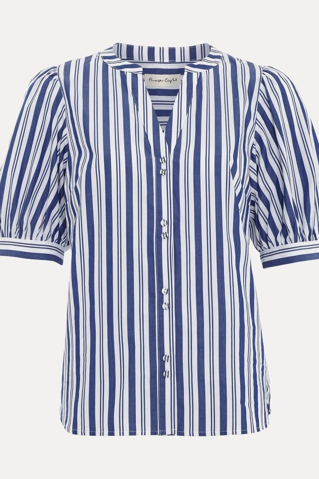 Phase Eight Phase Eight Women's Ariana Stripe Blouse in Mid Navy - 2