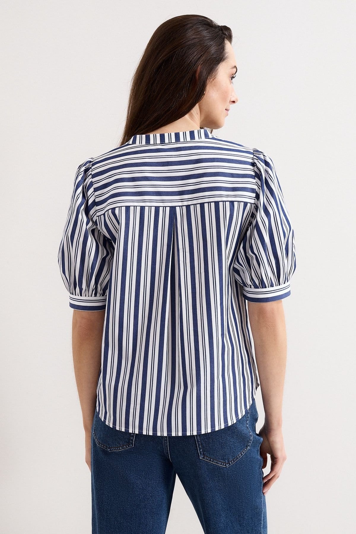 Phase Eight Phase Eight Women's Ariana Stripe Blouse in Mid Navy - 4