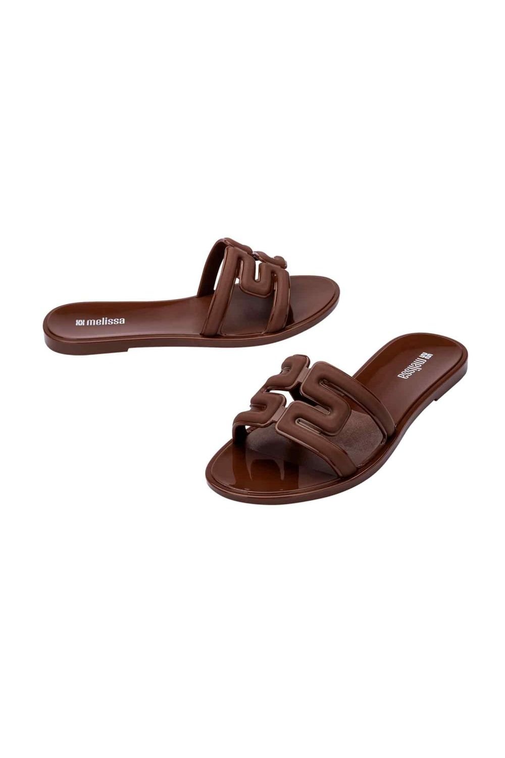 Melissa Shoes Melissa Shoes Women's M Slide Jelly Sliders in Brown - 2
