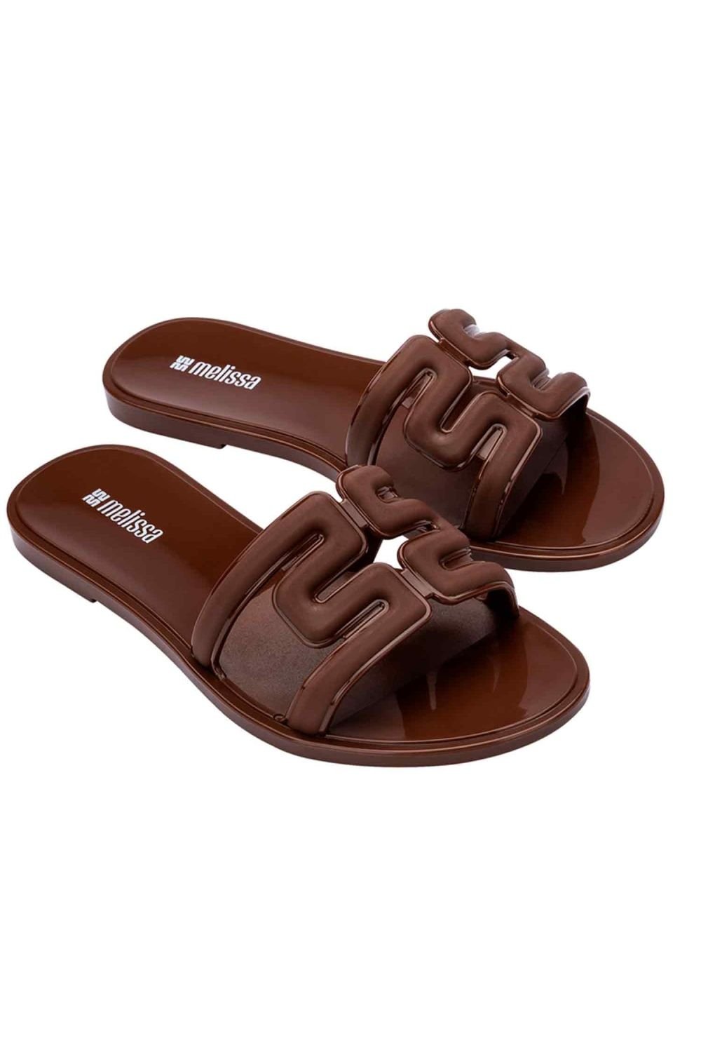 Melissa Shoes Melissa Shoes Women's M Slide Jelly Sliders in Brown - 4