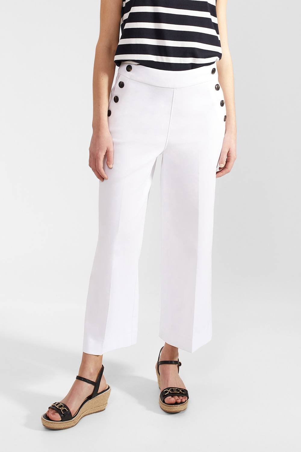 Hobbs London Hobbs London Women's Simone Crop Trouser in White - 2