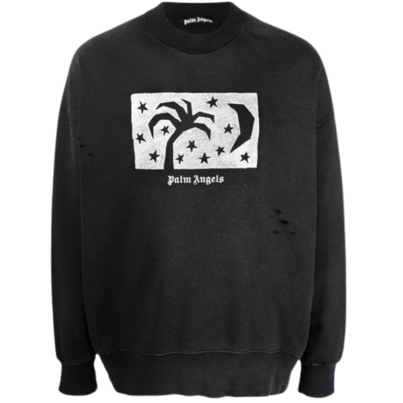 Palm Angels Palm Angels Men's Nightsky Design Black Sweatshirt - 1