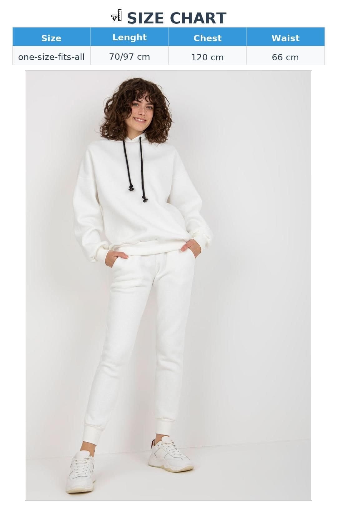 Love Lace Love Lace Women's Hooded Sweatshirt & Zipped Pants Set in White - 4