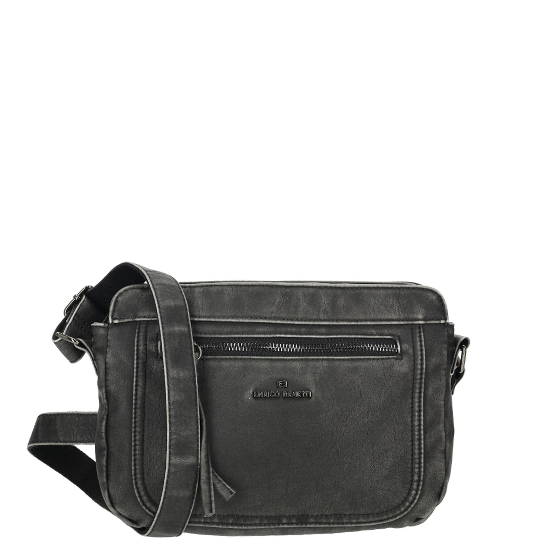 Enrico Benetti Enrico Benetti Women's Harper Single Handle Faux Leather Small Shoulder Bag in Black