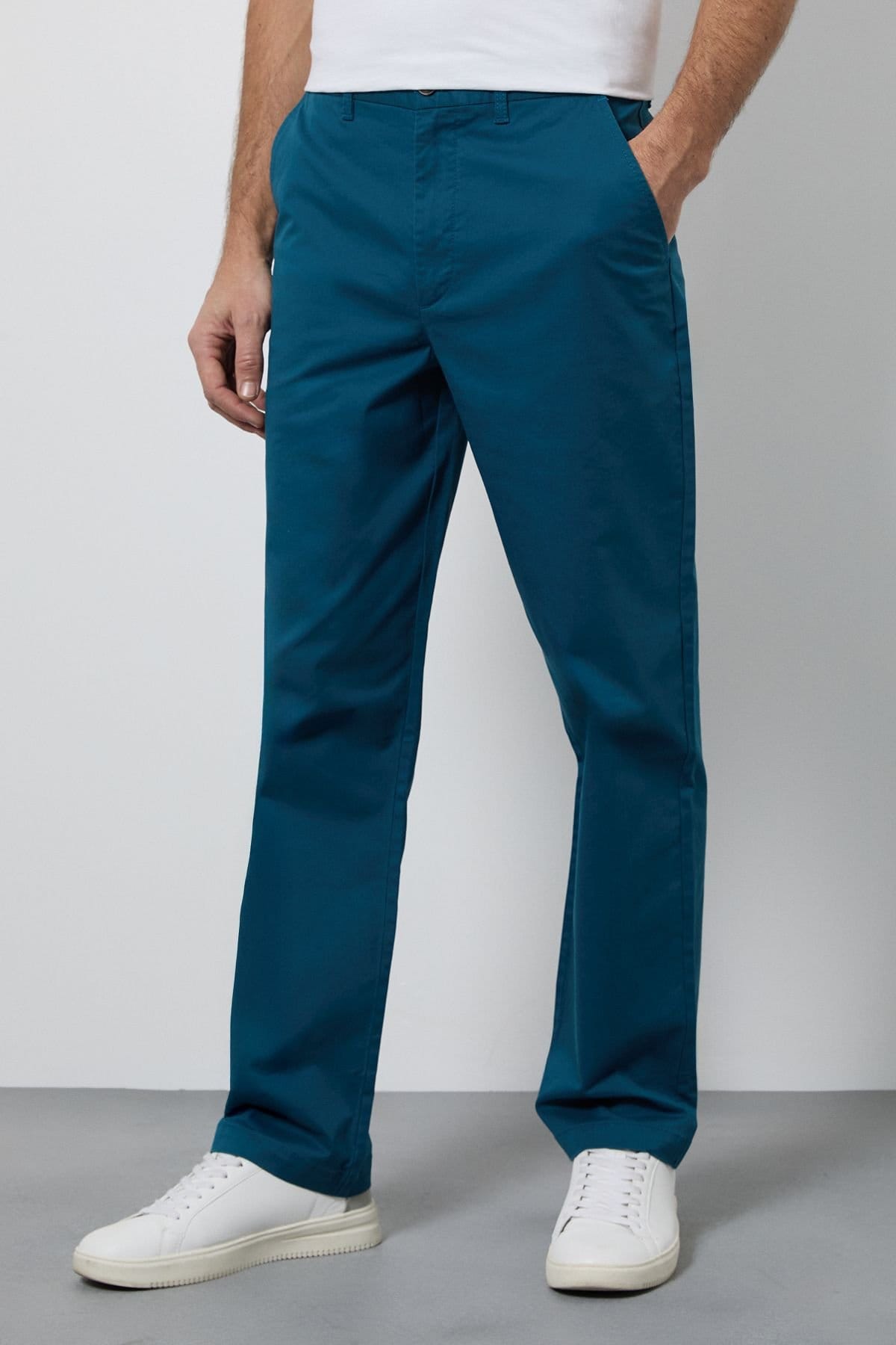Maine Teal Premium Chino Trousers for Men