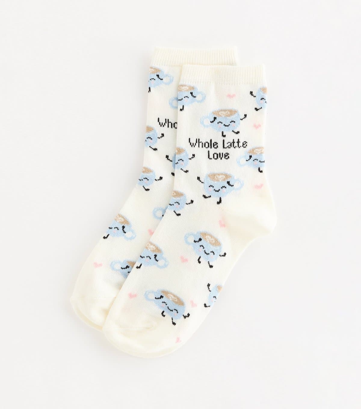 New Look New Look Cream Cotton Rich Ankle Socks