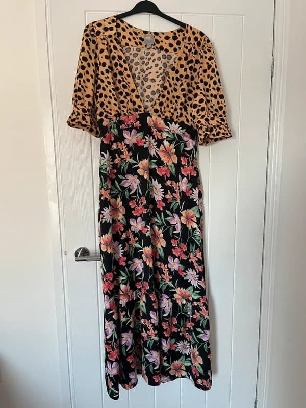 ASOS Asos Floral leopard print dress size 12