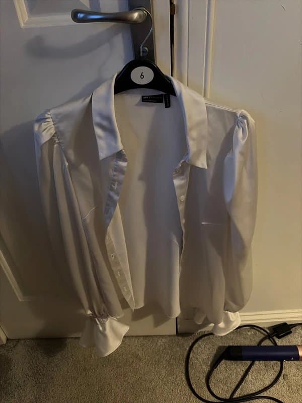 ASOS White silk feel shirt