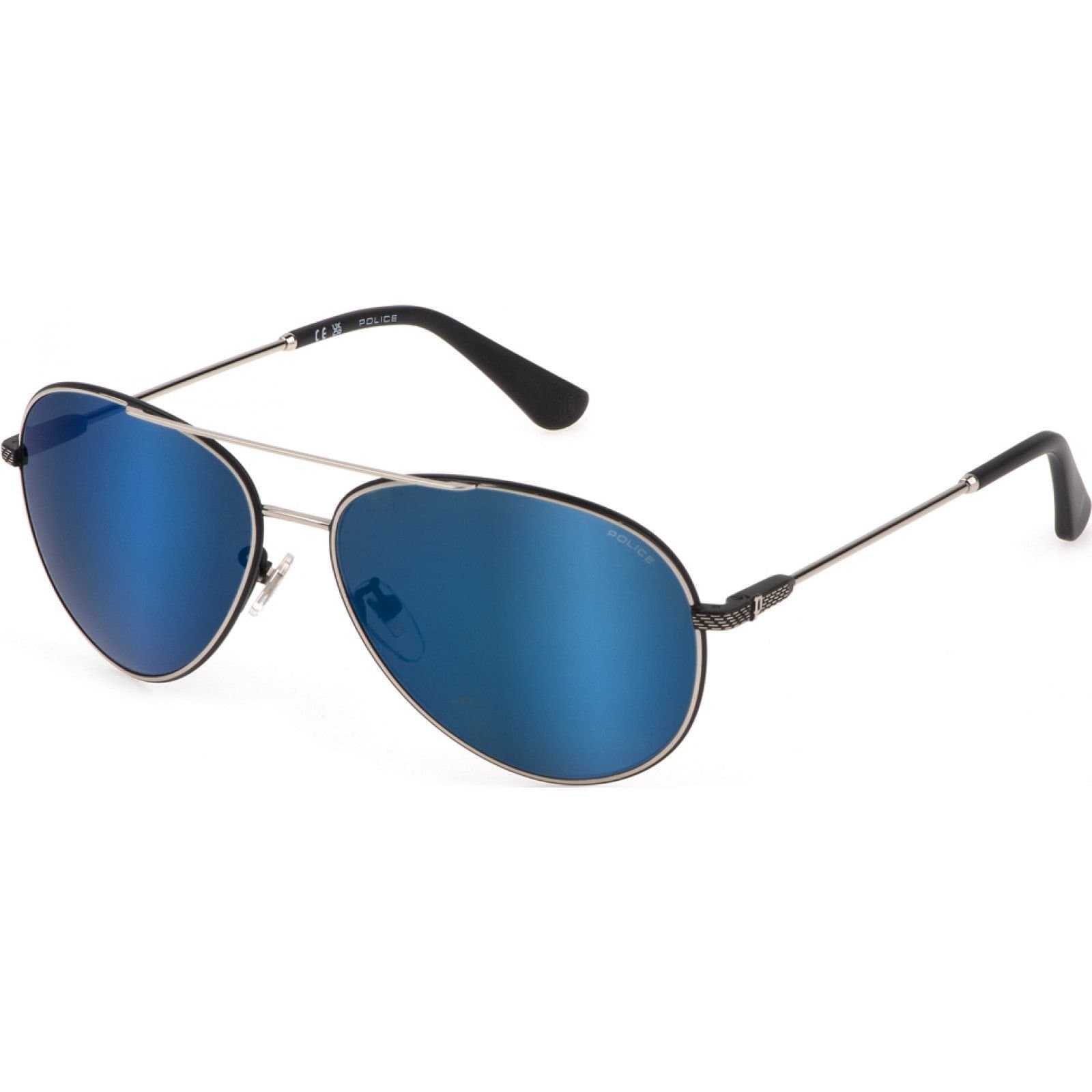 Police Police Men's SPLL11-62K07B Aviator/Navigator Sunglasses in Grey