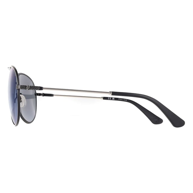 Police Police Men's SPLL11-62K07B Aviator/Navigator Sunglasses in Grey - 3