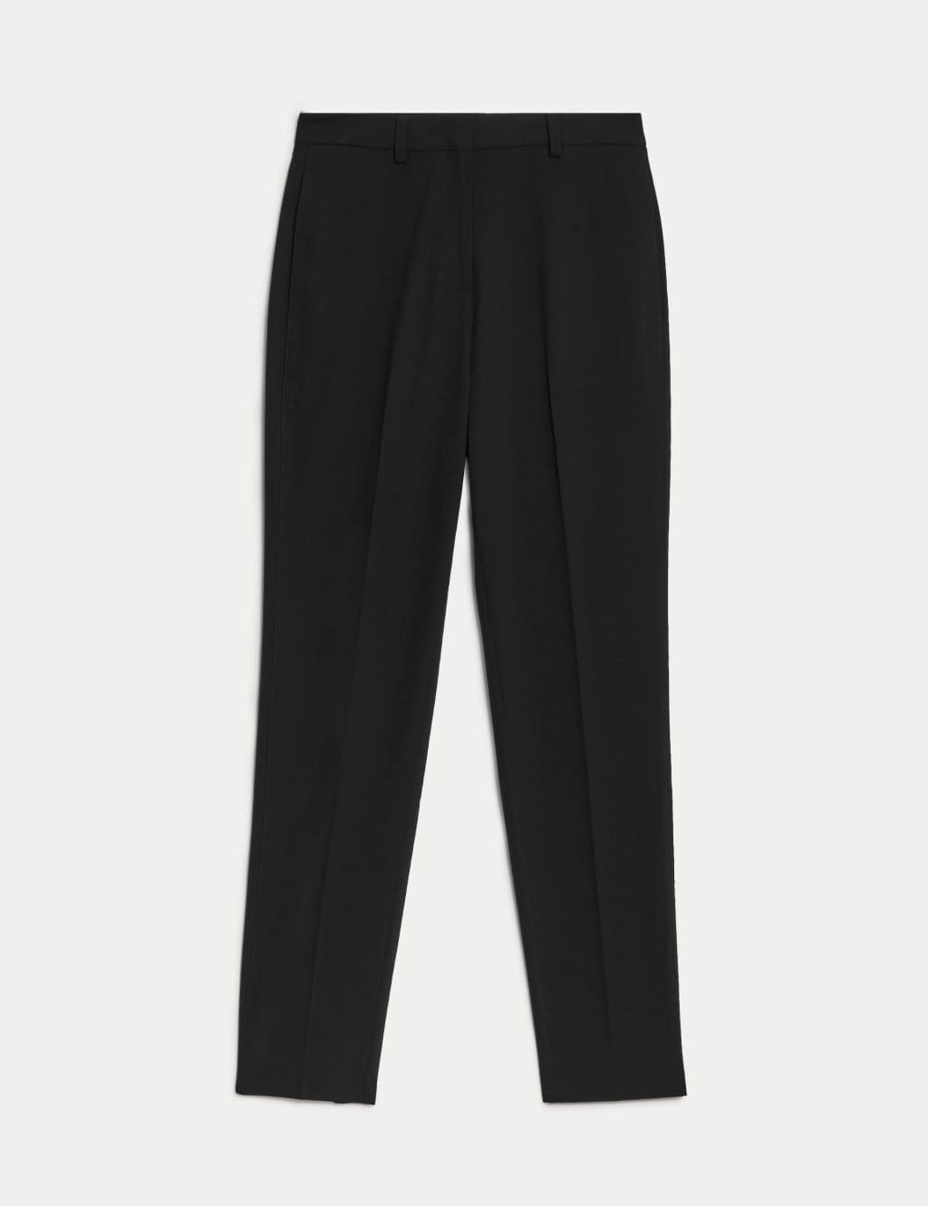 M&S Slim Fit Ankle Grazer Trousers With Stretch Black