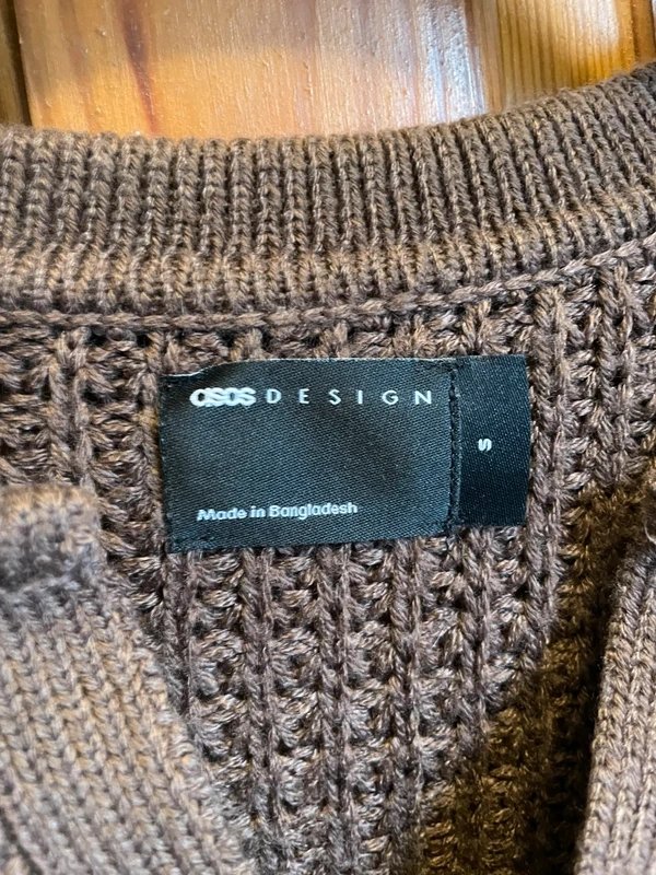 ASOS ASOS Brown waffle knit jumper - 1