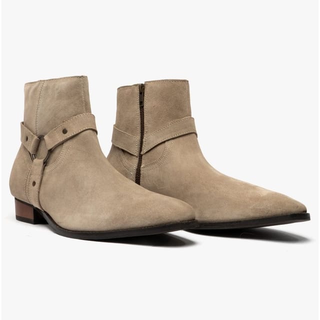 Club Cubano Club Cubano Men's Raul Zip Cuban Heel Ankle Boots Sand in Lemon - 2