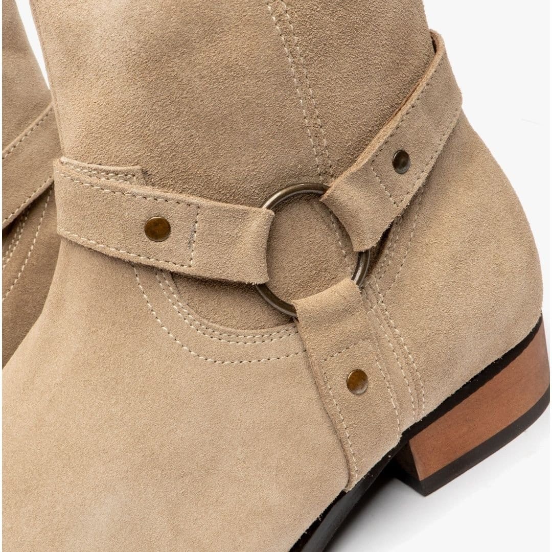 Club Cubano Club Cubano Men's Raul Zip Cuban Heel Ankle Boots Sand in Lemon - 4