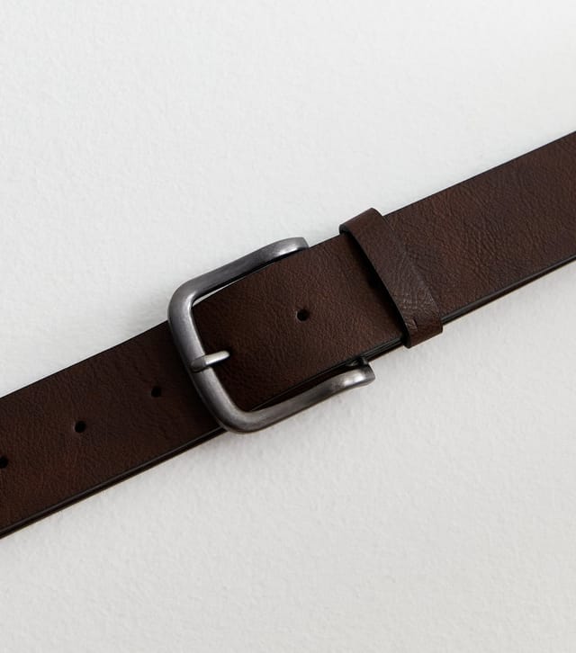 New Look Men's Tan Leather-Look Belt New Look - 3