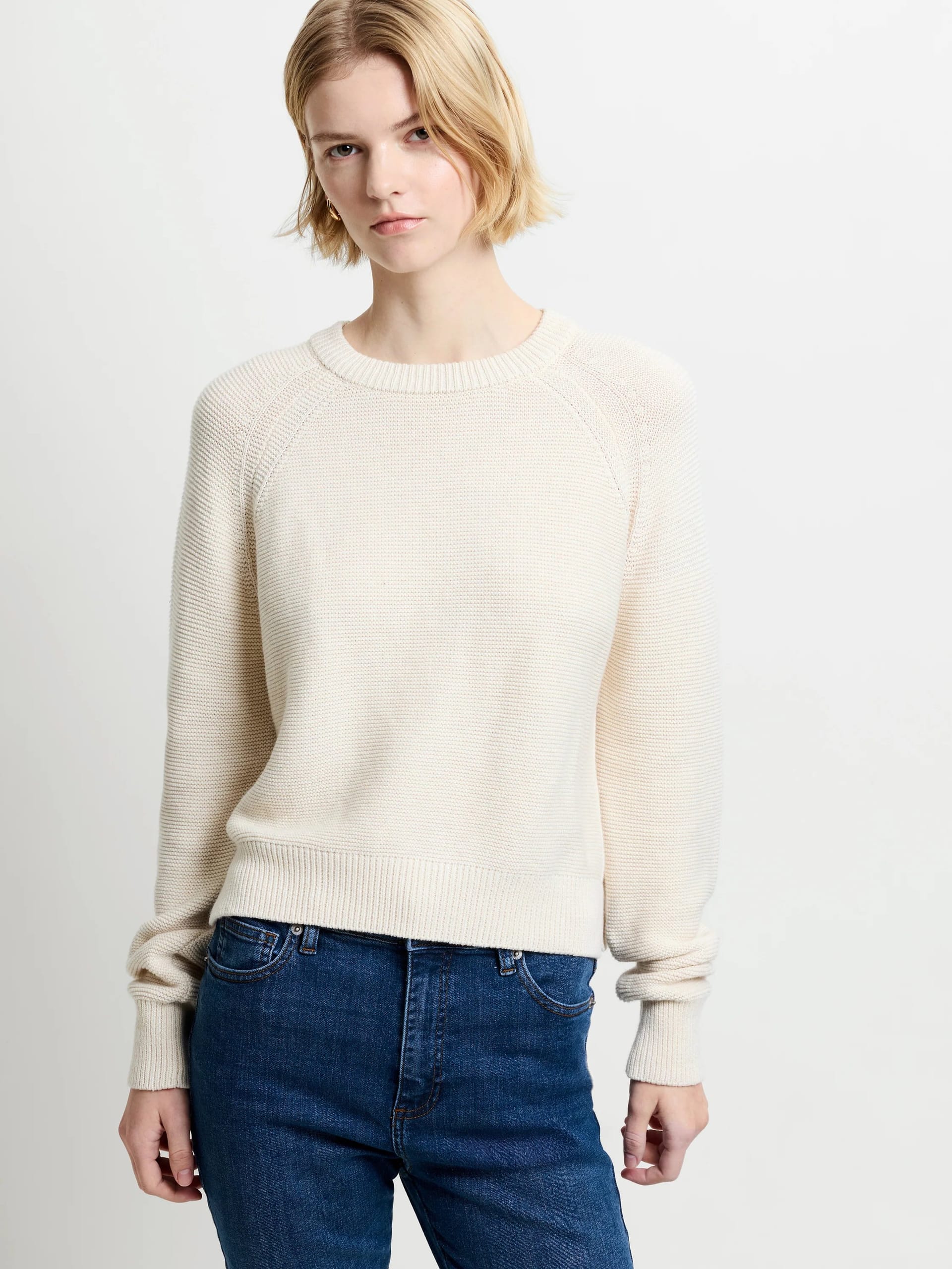 French Connection Oatmeal Melange Crew Neck Jumper