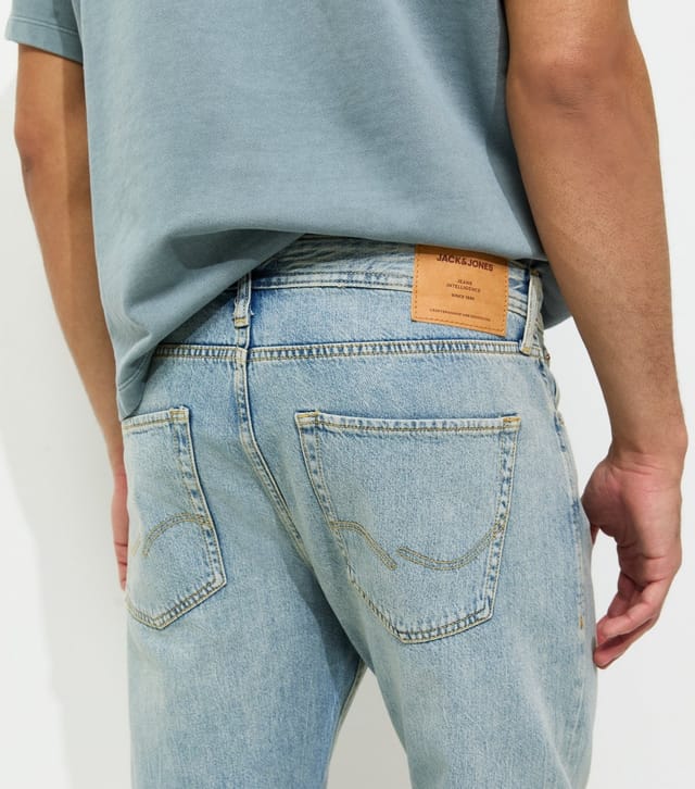 jack & jones Men's Light Blue Wash Straight Leg Jeans Jack & Jones New Look - 2