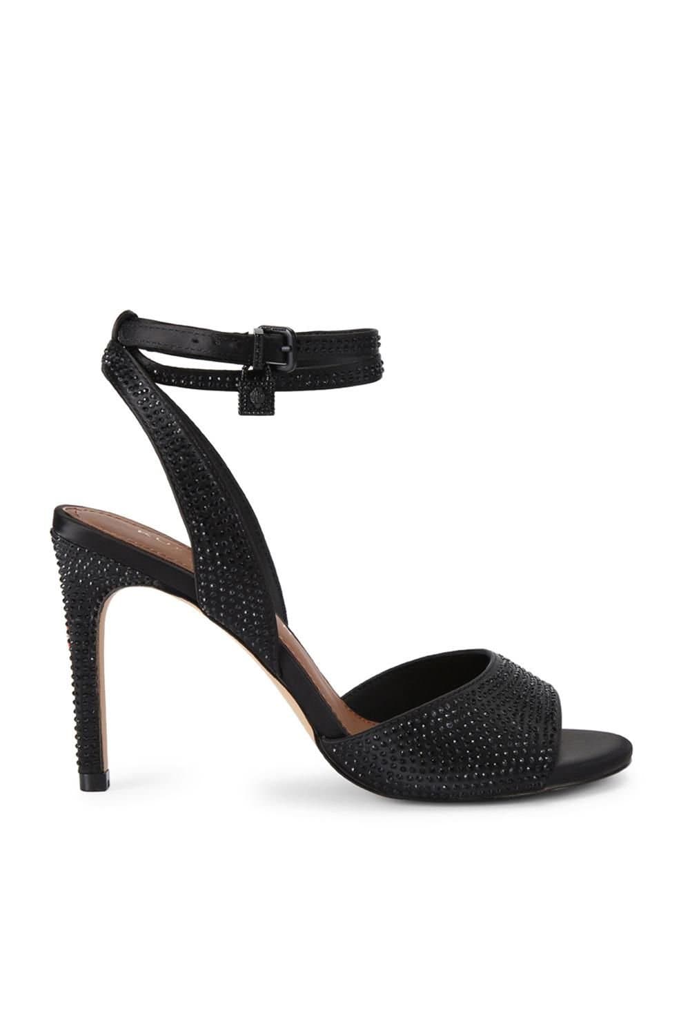 Kurt Geiger London Kurt Geiger London Women's 'Brixton Ankle Strap' Fabric Heels in Black