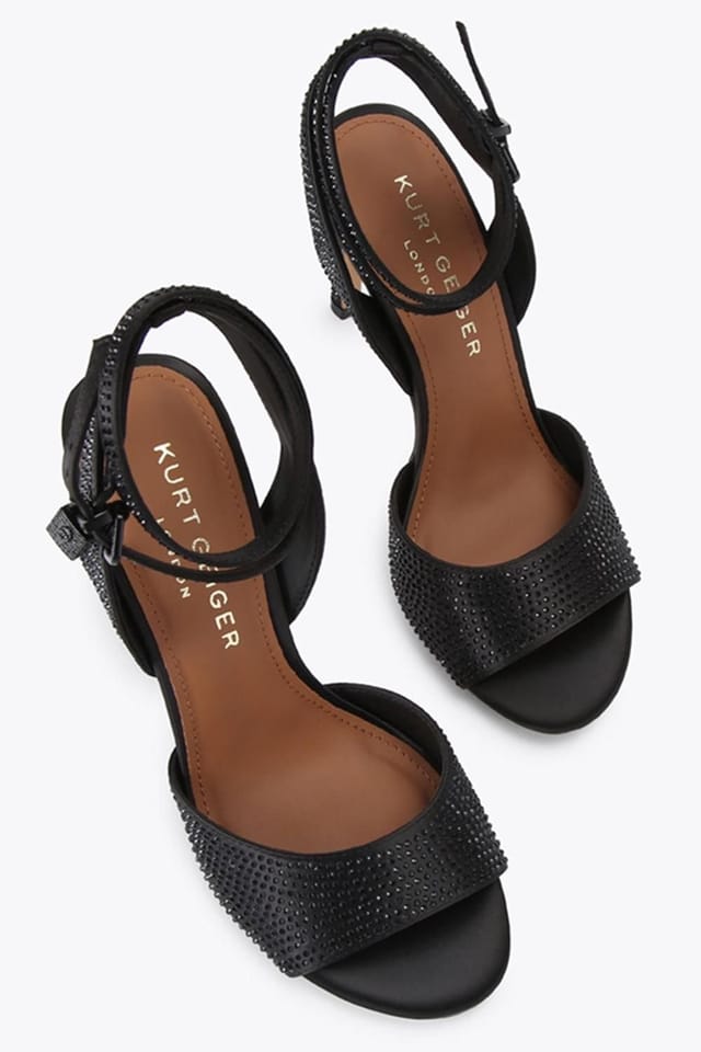 Kurt Geiger London Kurt Geiger London Women's 'Brixton Ankle Strap' Fabric Heels in Black - 2