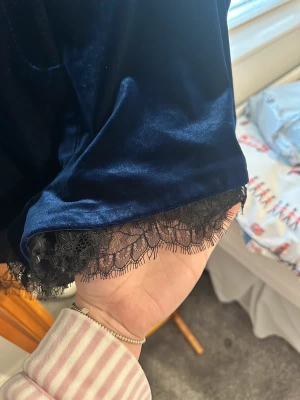Topshop Topshop navy velvet shorts