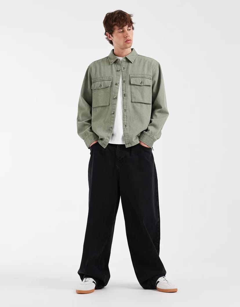 ASOS Levi's waller relaxed shirt in sage green - 1
