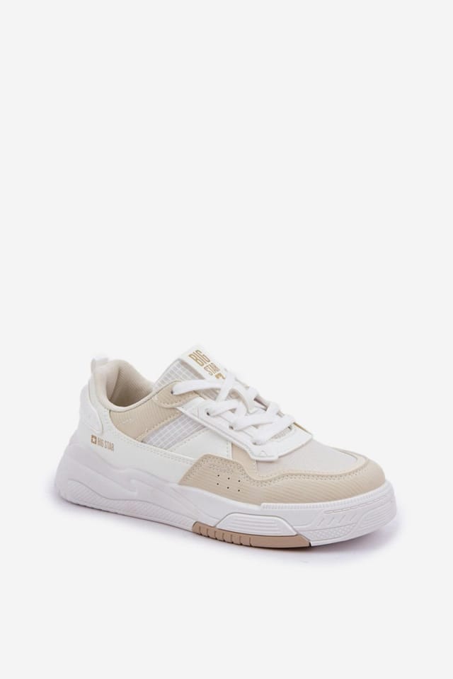 Love Lace Love Lace Women's Big Star Sport Sneakers in Comfort Rubber Sole Everyday in White - 2