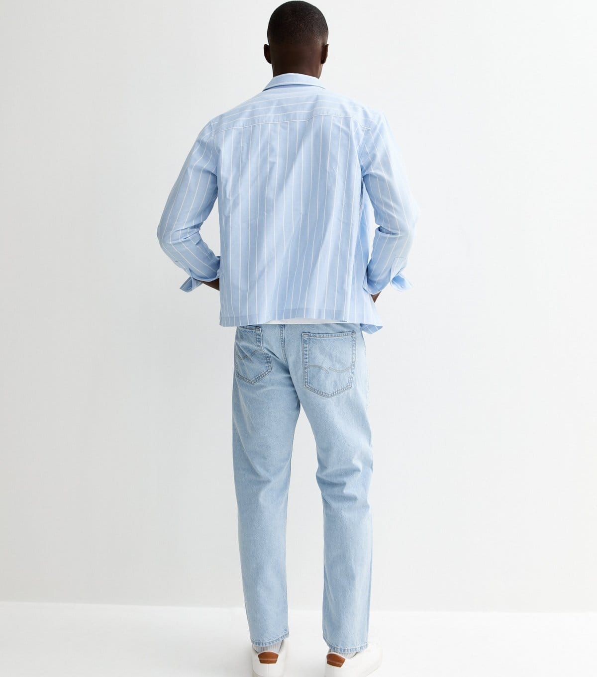 jack & jones Men's Light Blue Straight Leg Jeans Jack & Jones New Look - 4