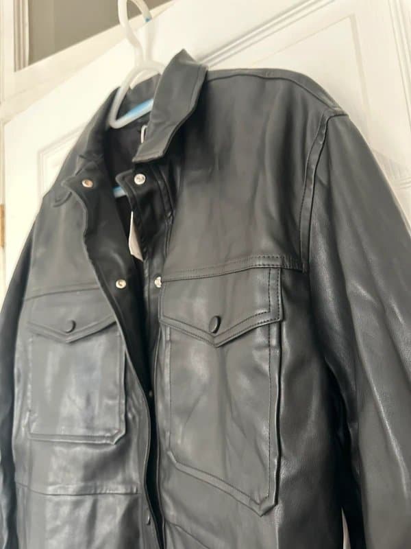 Bershka Bershka leather shirt jacket - new M/L