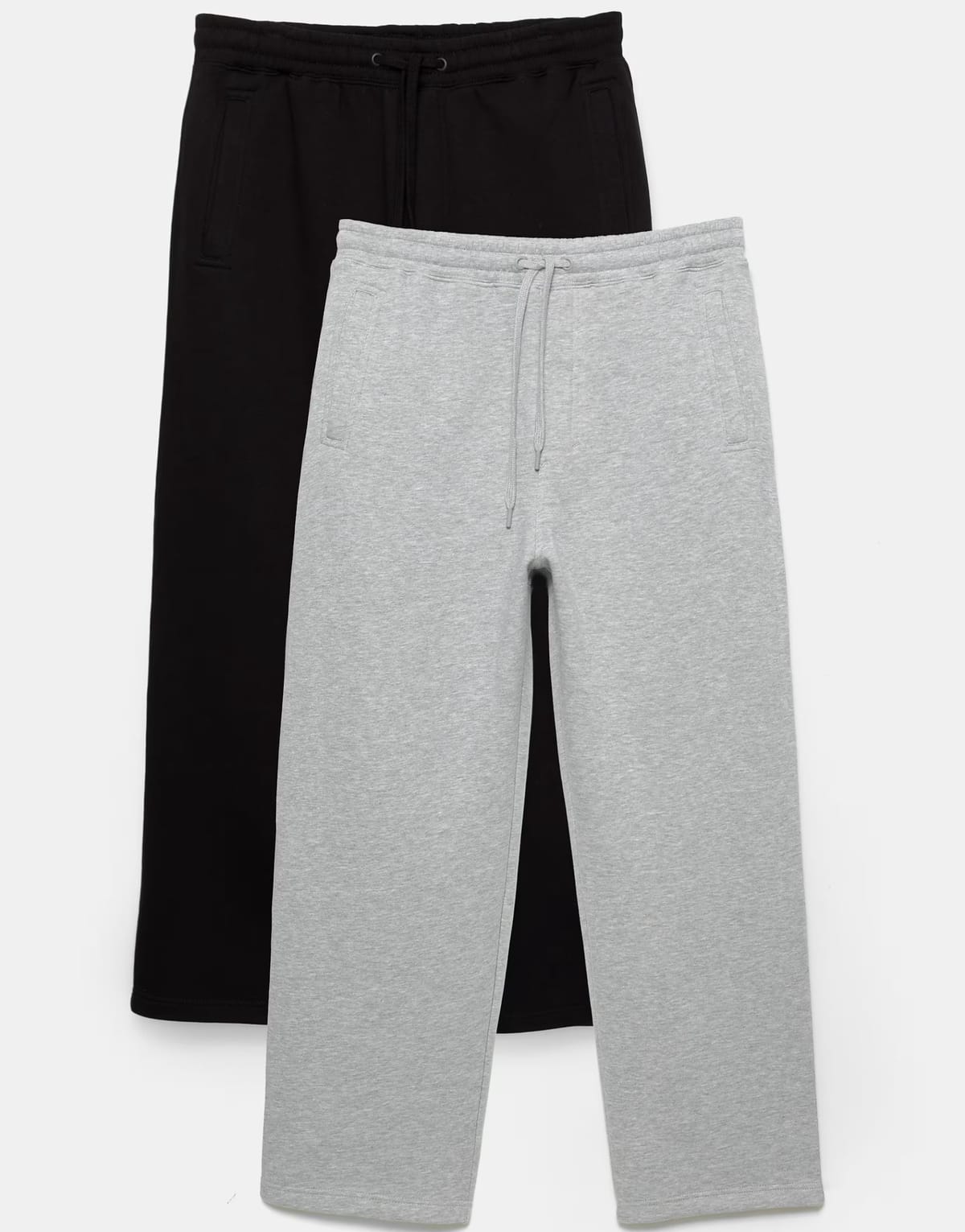ASOS Pull&Bear 2-pack of jogger trousers in grey marl - 1