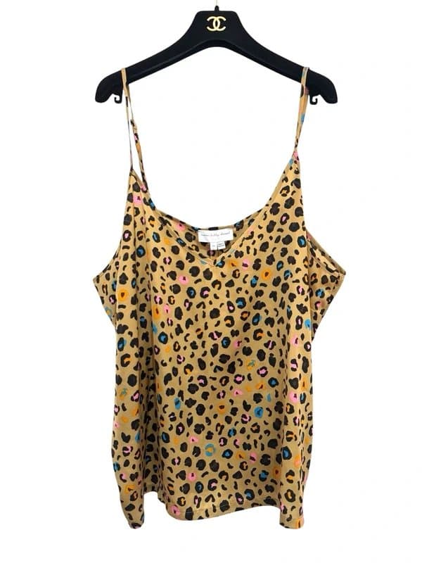 Never Fully Dressed Never Fully Dressed UK Size XXL Beige Animal Print Satin Camisole Top BNWTs