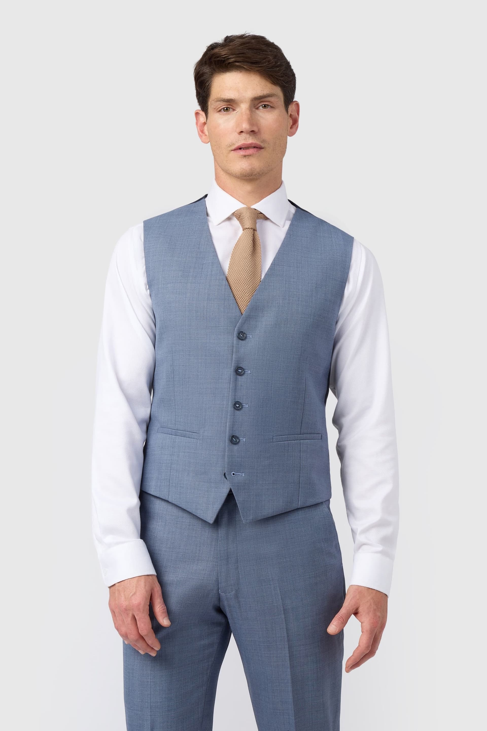 Racing Green Racing Green Men's Airforce Suit Waistcoat in Blue
