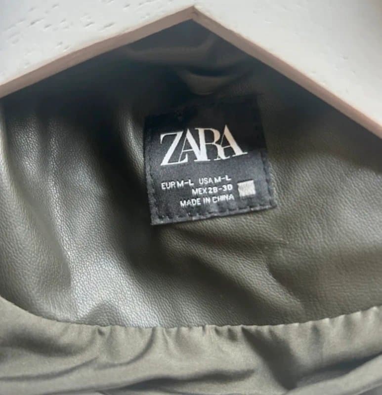 Zara 🖤 ZARA Faux Leather Puffer Gilet Vest Grey Oversized Quilted Bodywarmer M/L