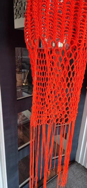 ASOS Crochet Neon Orange Beach Cover-Up Sz16