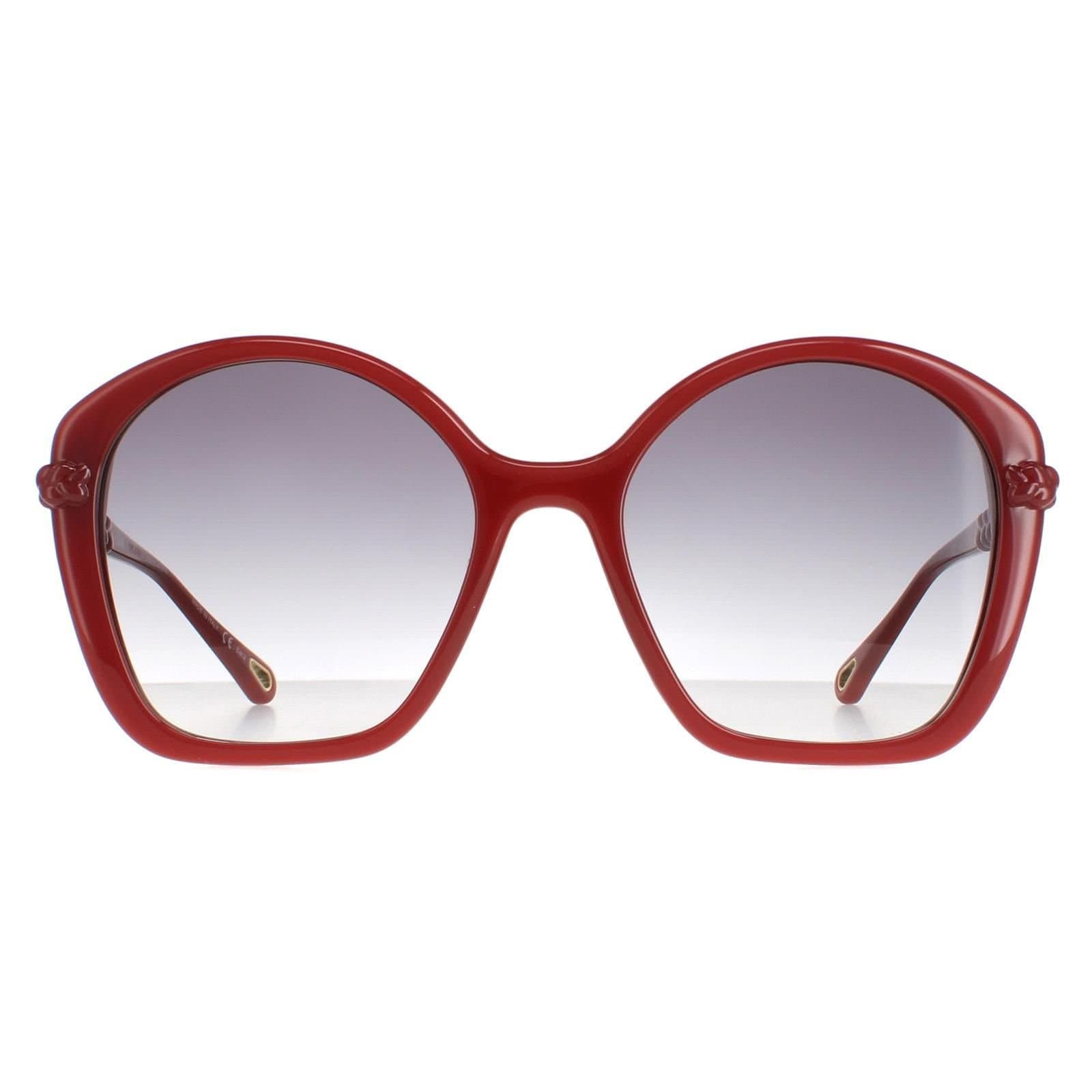 Chloé Chloé Women's Square Dark Orange Grey Gradient CH0003S