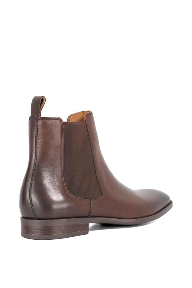 Dune London Dune London Men's 'Matchin' Leather Chelsea Boots in Brown - 3
