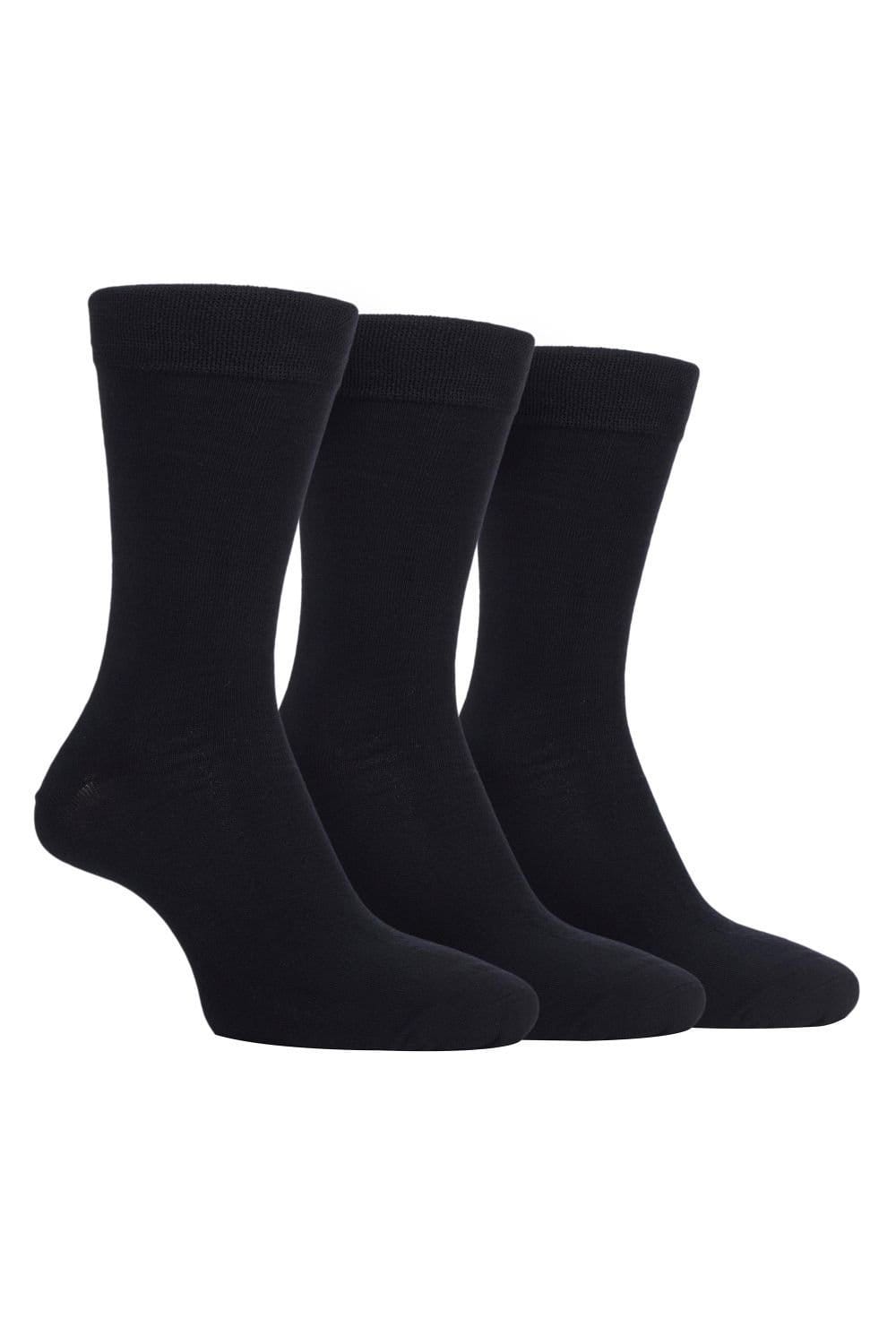Farah Men's 3 Pack Bamboo Dress Socks in Black