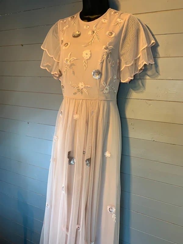 Monsoon Monsoon Romantic Wedding Guest Embellished Maxi Dress Size 6 RRP £150