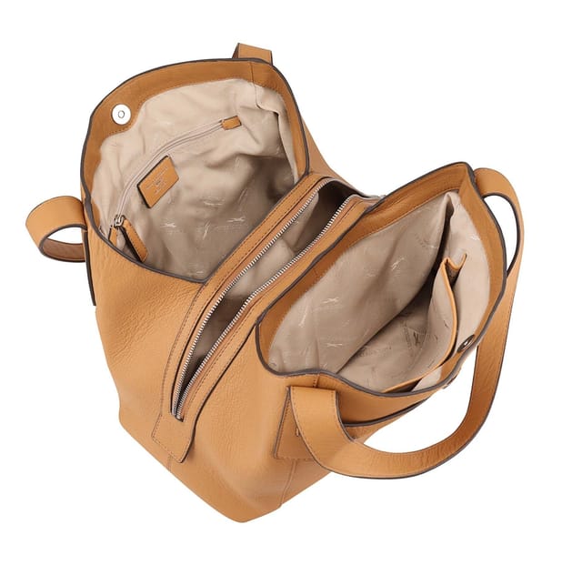 Paul Costelloe Paul Costelloe Women's Donato Leather Shoulder Bag in Tan - 3