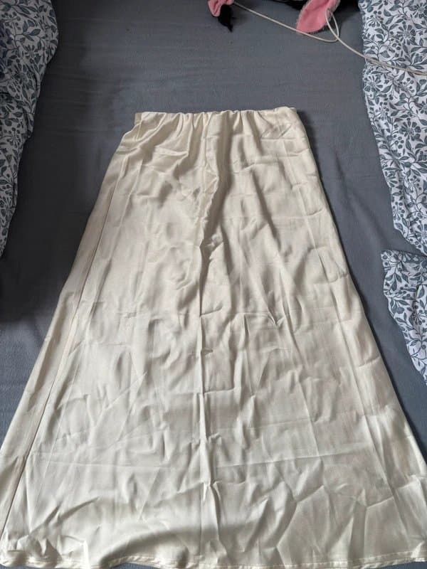 New Look New look petite cream satin slip skirt