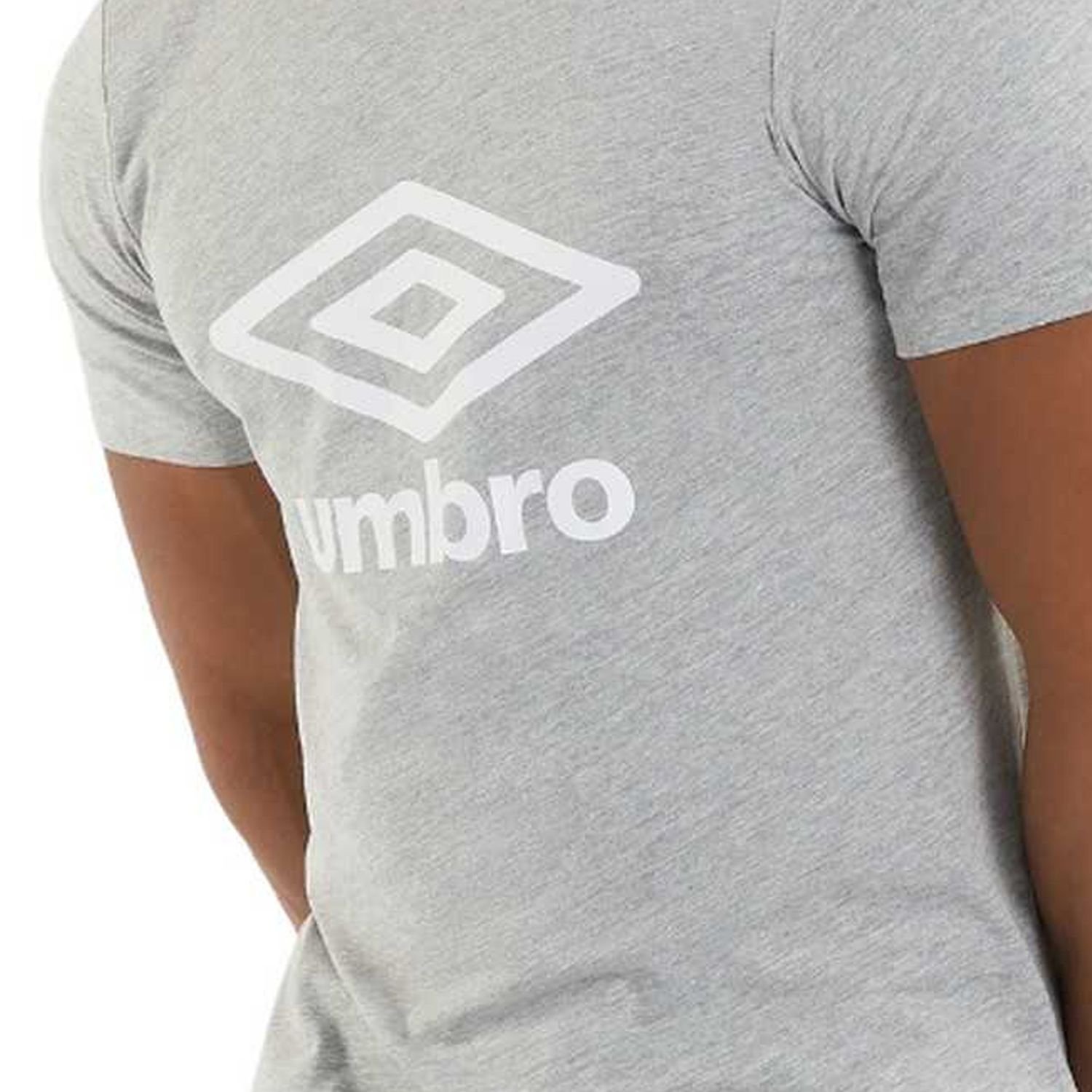 Umbro Umbro Men's Stacked Logo T-Shirt in Grey - 3