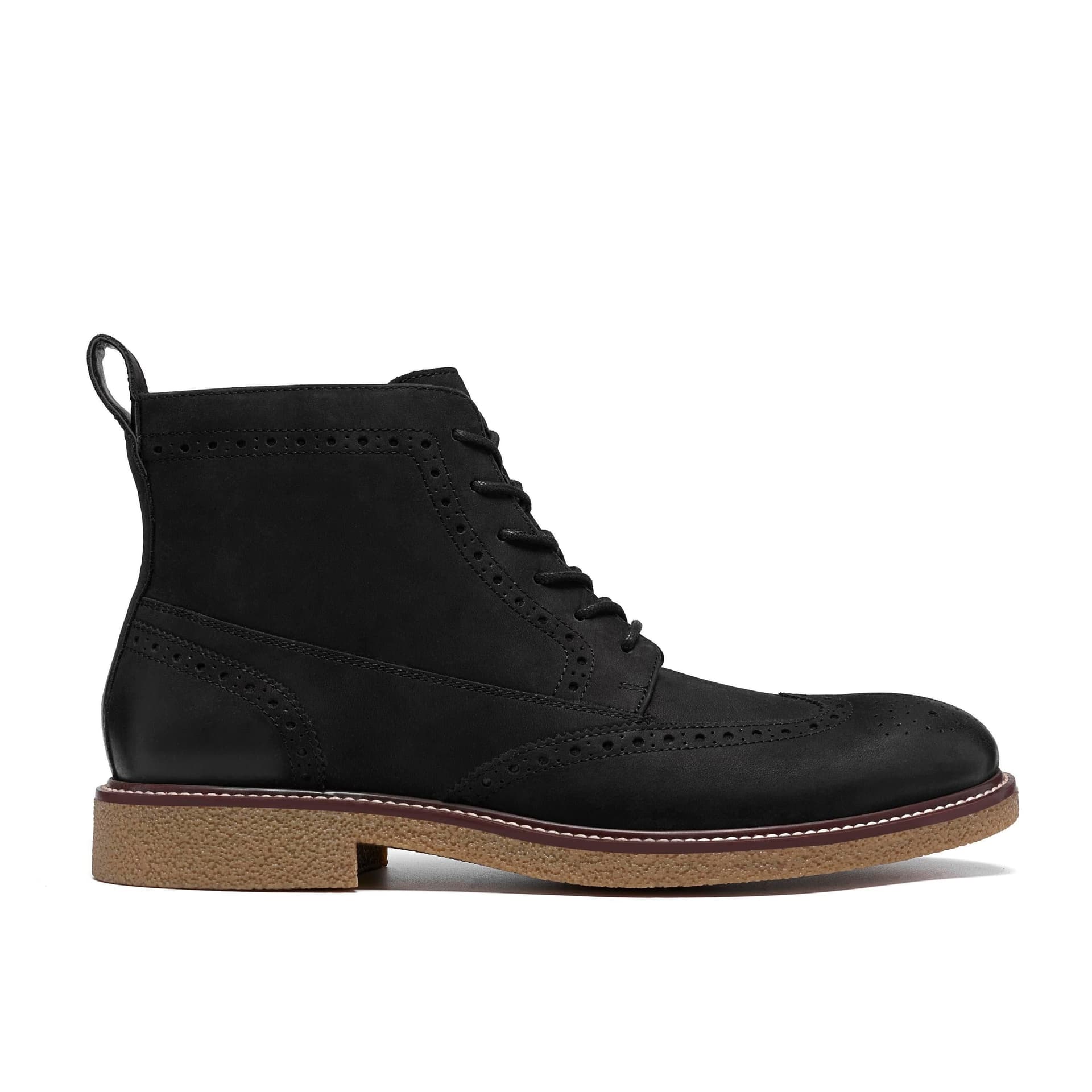 Clarks Clarks Men's Chelwood Hi Black Oily Leather Ankle Boots, Lace Up