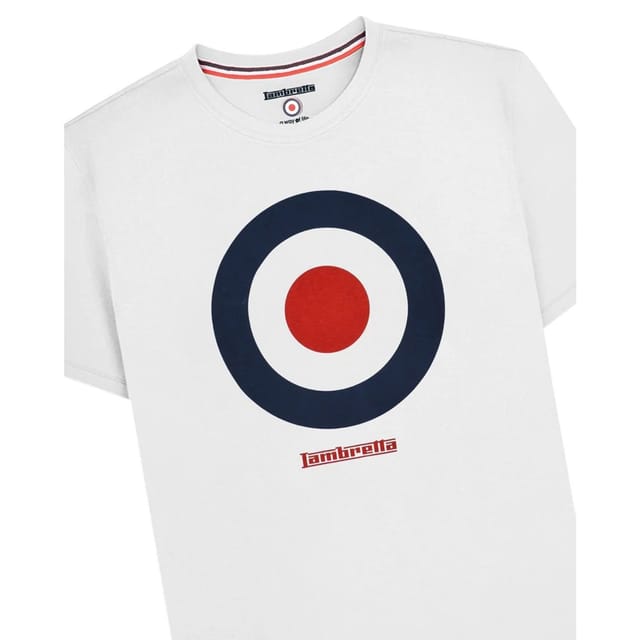 Lambretta Lambretta Men's Target Cotton T-Shirt in White - 3