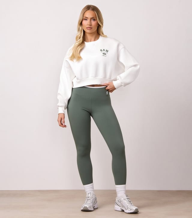 Gym King Women's Green 365 Contrast Trim Leggings Gym King New Look - 2
