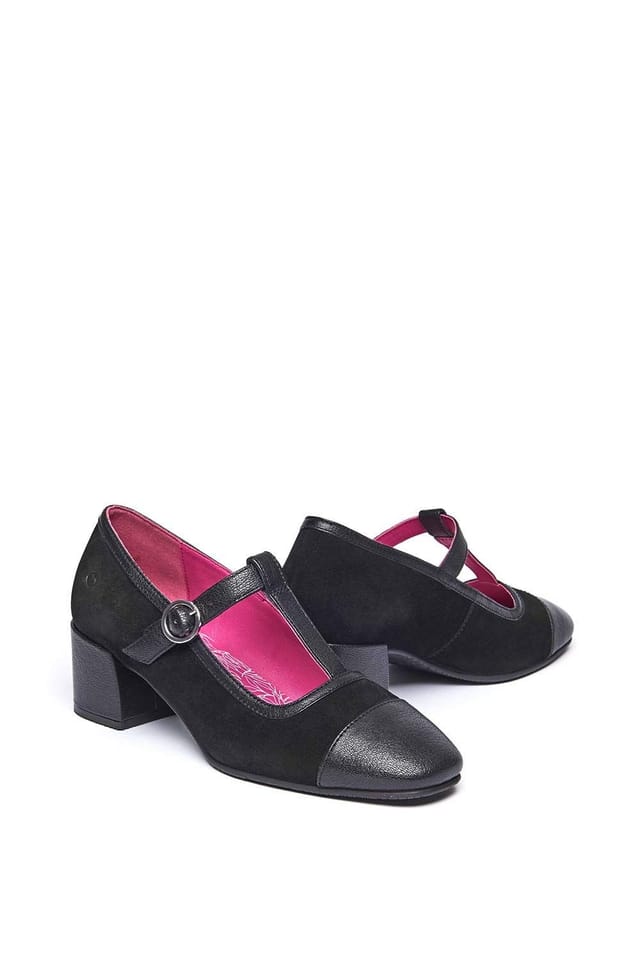 Moshulu Moshulu Women's 'Buchoo' T-Bar Heel in Black - 2