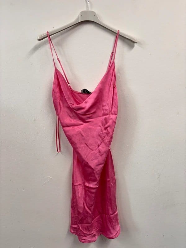 Bershka Pink Satin Slip Dress