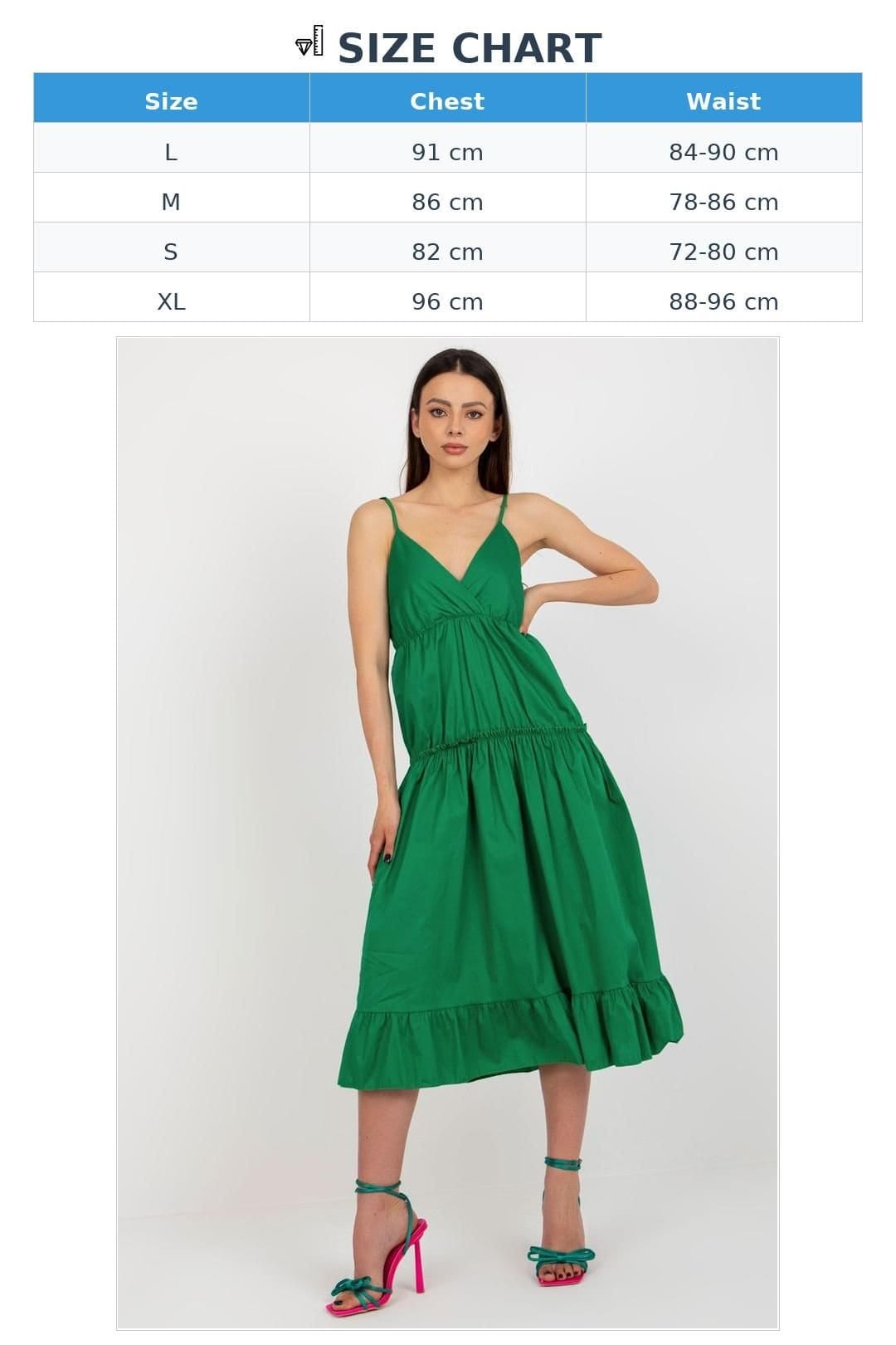 Love Lace Love Lace Women's Lined Summer Wrap Neck Ruffle Hem Dress in Green - 4