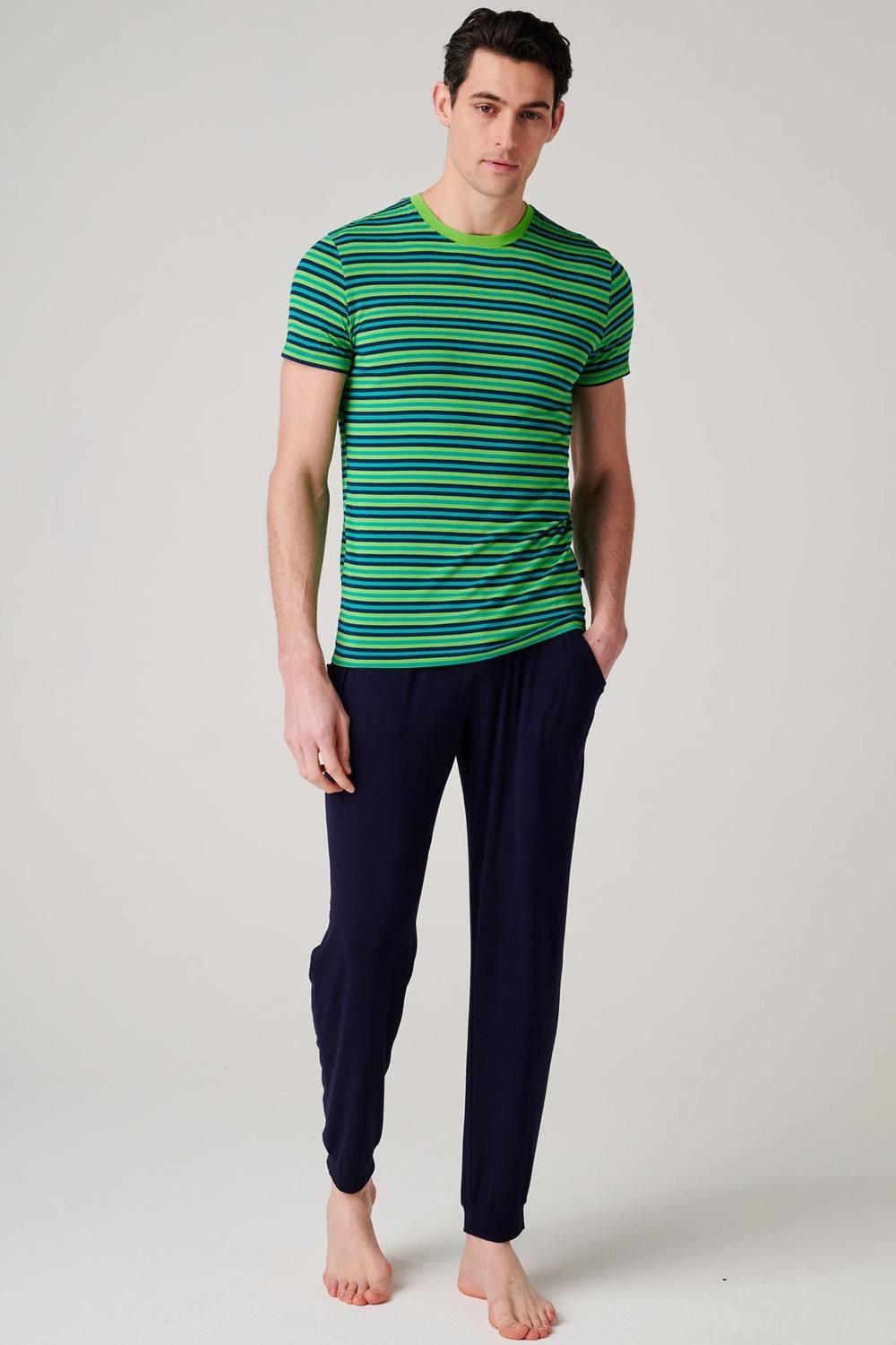 British Boxers British Boxers Men's "Electric Lime" Bamboo Pyjama Set - 2