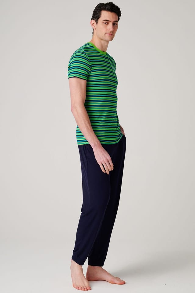 British Boxers British Boxers Men's "Electric Lime" Bamboo Pyjama Set - 2